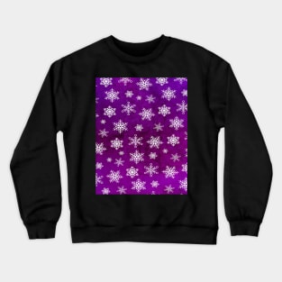 Christmas Glitter snowflakes In Purple Crewneck Sweatshirt